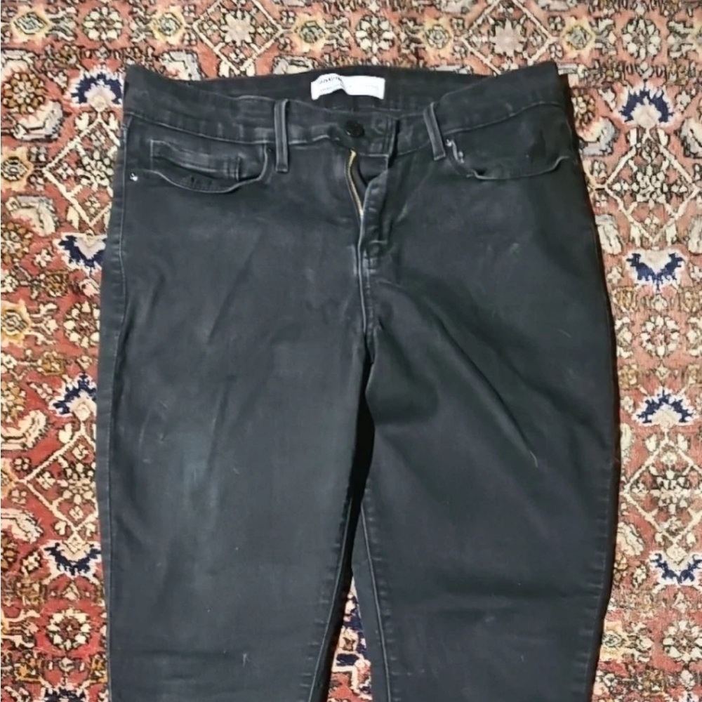 Lot Of 2 Signature Gold Levi Strauss Womens Skinny Black Mid Rise Jeans SZ 30/30